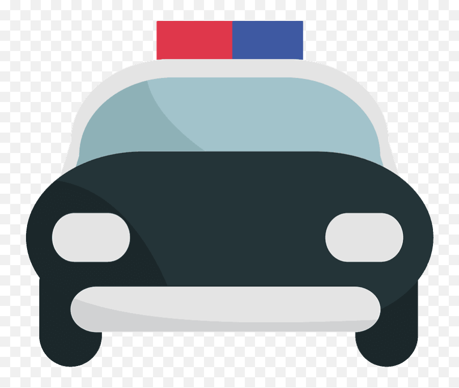 Oncoming Police Car Emoji Clipart - Automotive Decal,Police Car Emoji