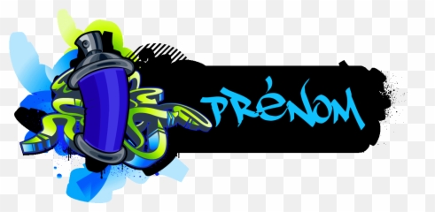 Sticker Prenom Personnalise Bonbonne De Graffiti Ambiance - Banners Emoji
