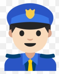 Man Police Officer Emoji Clipart - Emojis Android Nougat