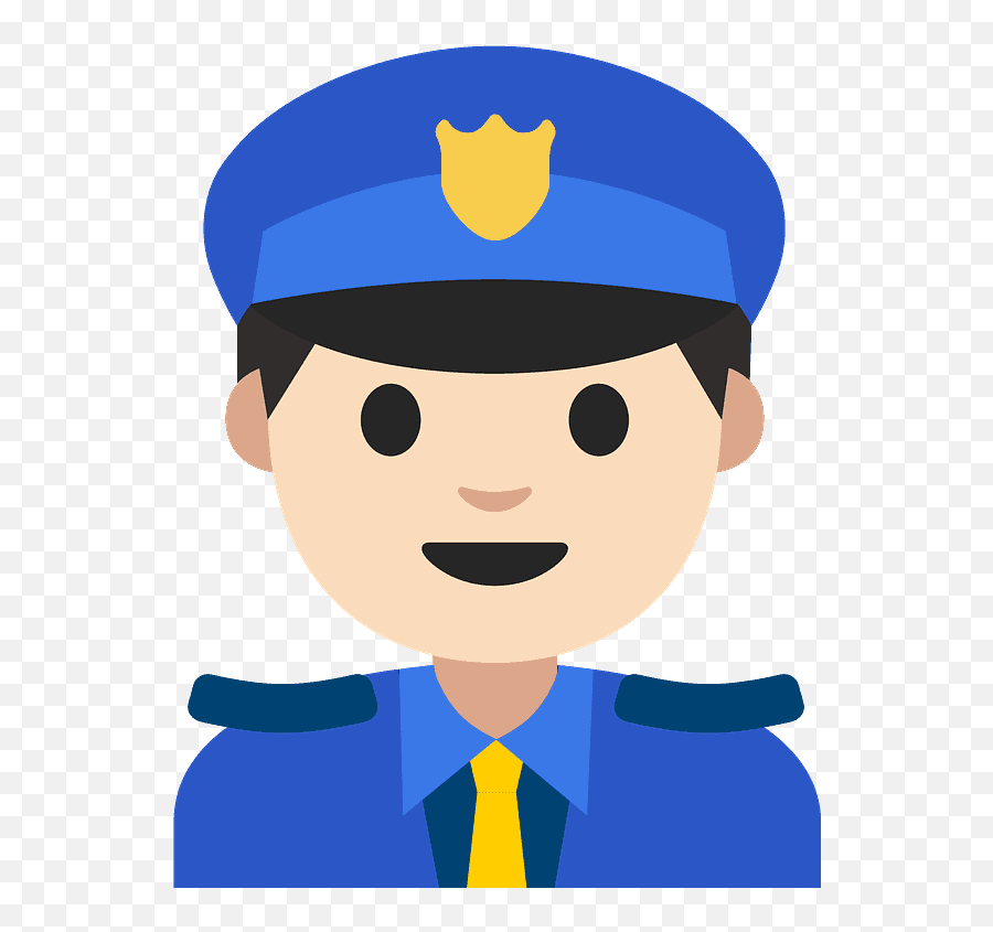 Man Police Officer Emoji Clipart - Emojis Android Nougat,Policeman Emoji