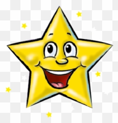 Customised Holographic Smiley Star Stickers 35mm x 72 - Happy Emoji