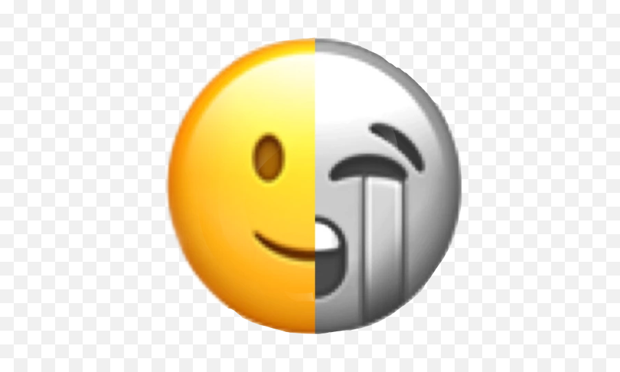 Emoji Sad Cray Happy Smile Freetoedit - Happy Smile In Sad,Sad Smile Emoji