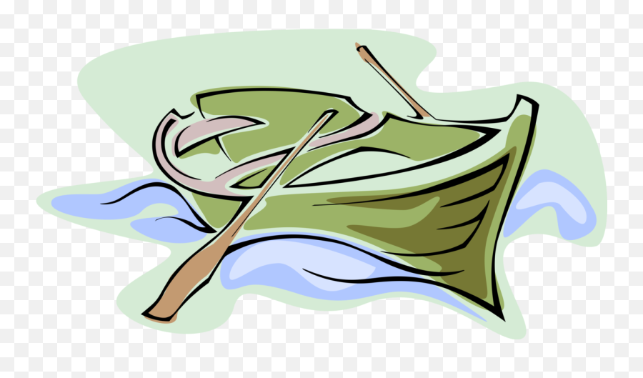 Vector Illustration Of Wooden Rowboat - Drawing Emoji,Rowboat Emoji