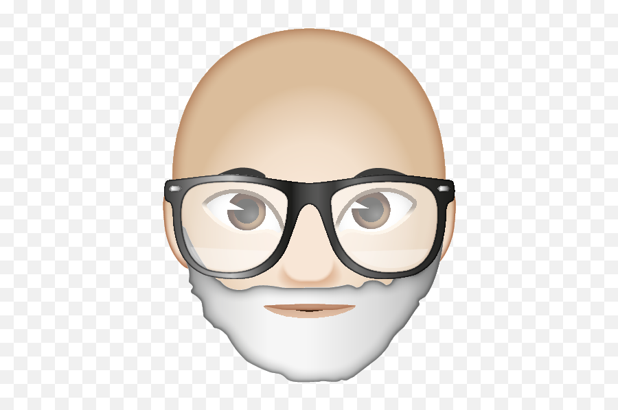 Bald With Beard Wearing - Cartoon Emoji,Emoji With Glasses
