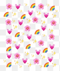 Rainbow Heart Emoji Background Freetoedit - Hearts Emoji Background Png Transparent,Rainbow Heart Emoji