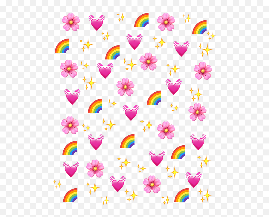 Rainbow Heart Emoji Background Freetoedit - Hearts Emoji Background Png Transparent,Rainbow Heart Emoji