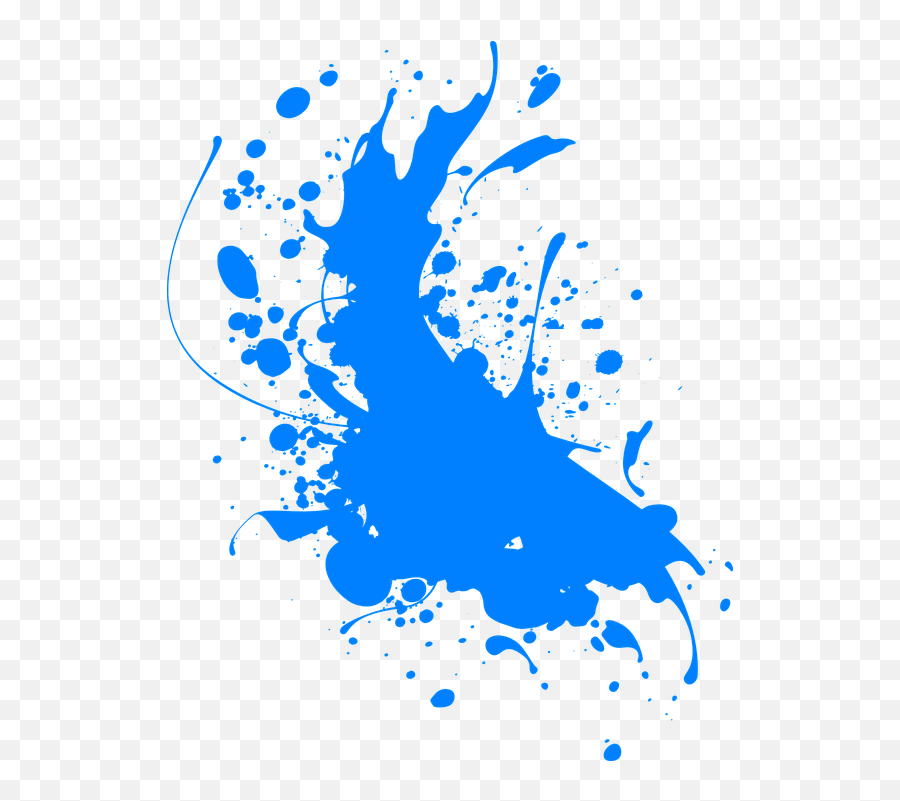 Ink Blue Splatter - Blue Splash Color Png Emoji,Spray Paint Emoji