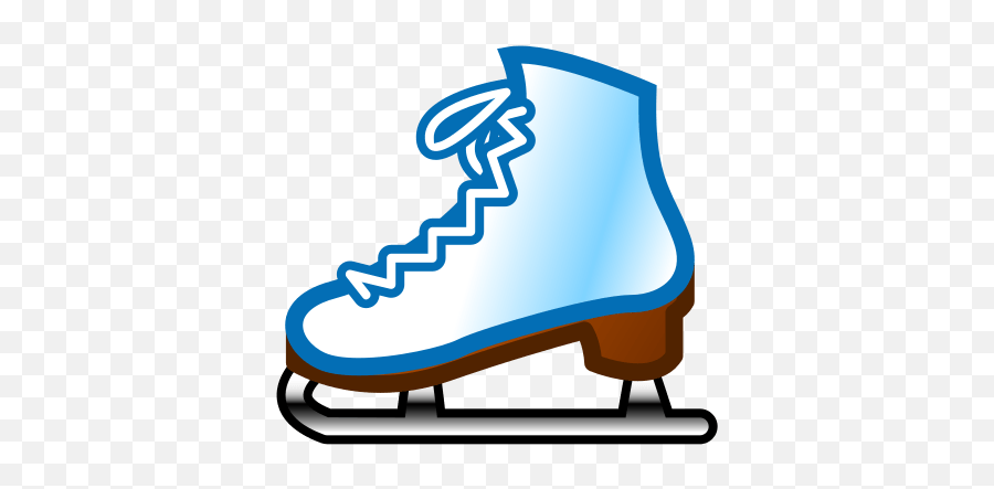 Ice Skate Emoji For Facebook Email Sms - Figure Skate Clipart Transparent,Skateboard Emoji