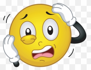 Picture - Confused Face Transparent Emoji,Panicked Emoji