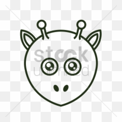 Giraffe Vector Image - Circle Emoji,Giraffe Emoticon