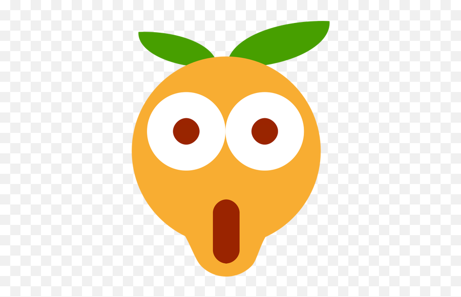 Astonished Orange - Niño Asombrado Caricatura Emoji,100 Emoji