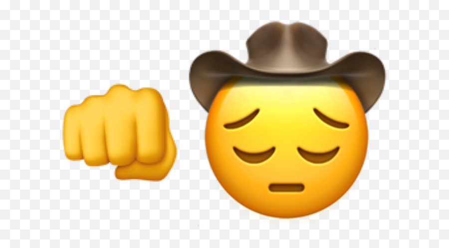 Sad Sadcowboy Cowboy Fist Pump Sadcowboywithfist - Pensive Cowboy Emoji Transparent,Sad Cowboy Emoji
