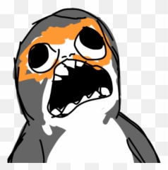 Rage Face Comic - Porg Drawing Meme Emoji,Porg Emoji
