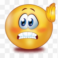 Frightened Scared Smiley Emoji -