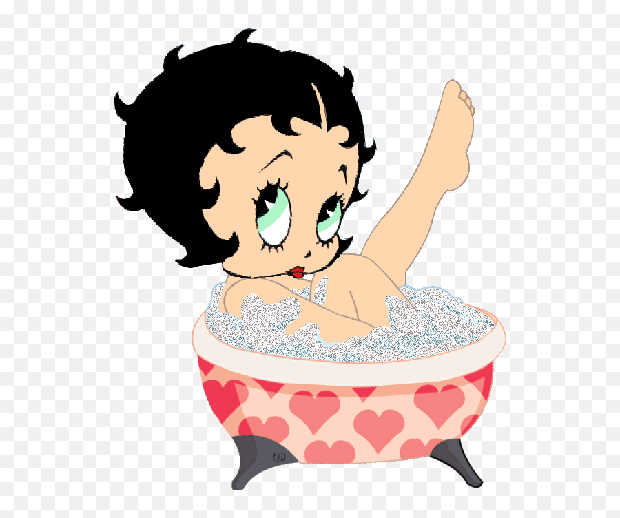Betty Boop Bathtub Animated Gifs - Animated Betty Boop Emoji,Cheerleading Emoji Copy And Paste