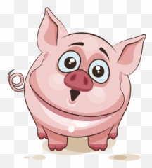 Adorable Pig Emoji Stickers - Pig Emoji,Pig Emoji