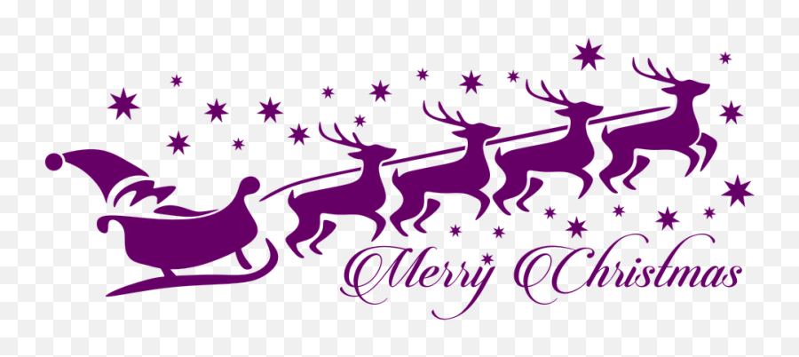 Santa Reindeer Christmast - Santa And Reindeer Clipart Emoji,Santa Sleigh Emoji