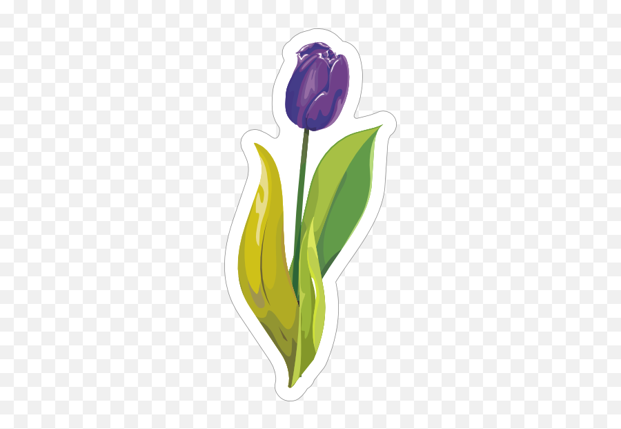 Purple Tulip Flower Sticker - Tulips Sticker Emoji,Tulip Emoji