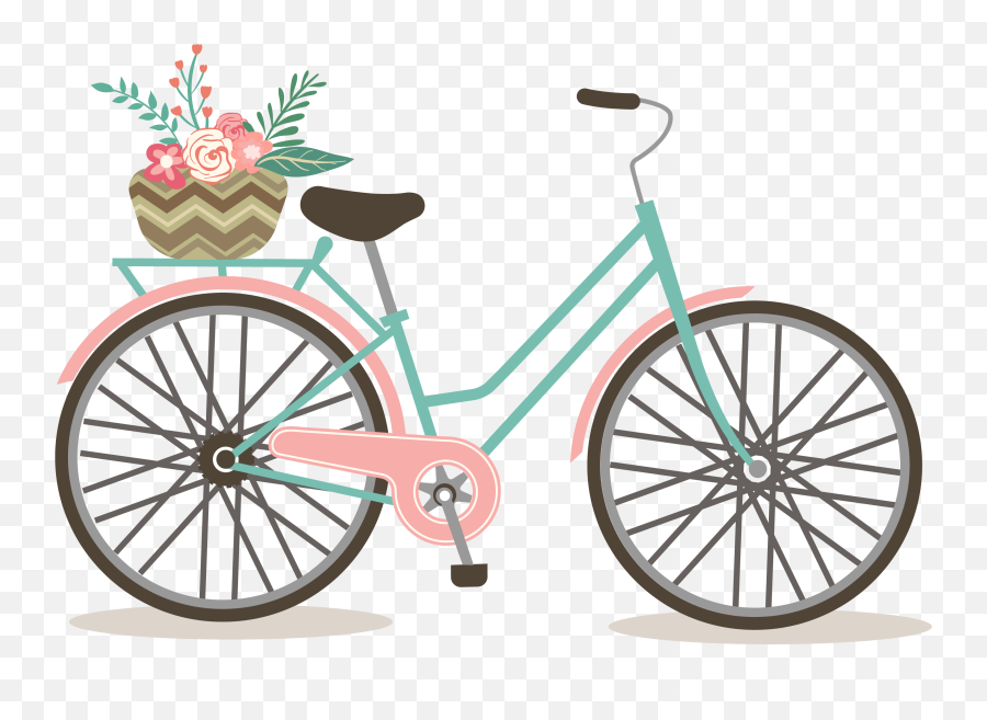 Cute Bike Clipart - Transparent Background Bicycle Clipart Emoji,Bicycle Emoji