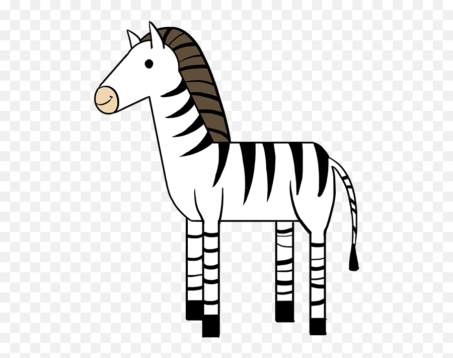 How To Draw A Zebra - Really Easy Drawing Tutorial Cartoon Zebra Drawing Easy Emoji,Zebra Emoji