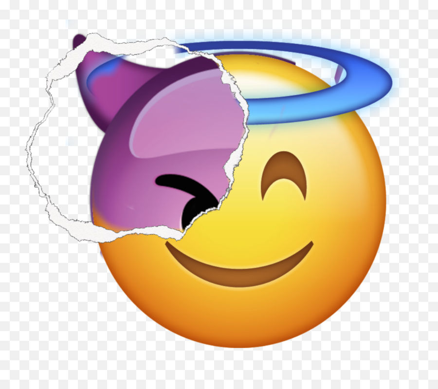 Emoji Emojimix Angle Devil Devilandangel Mix - Emoji Transparent Angel,Smiling Devil Emoji