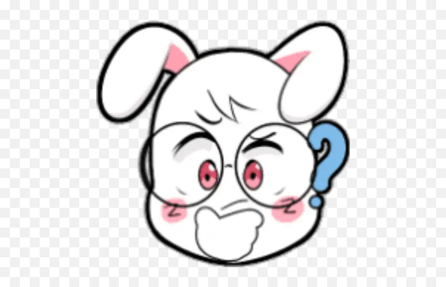 Crazy Rabbit Emoji Stickers For Whatsapp - Cartoon,Crazy Eye Emoji