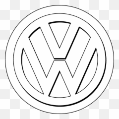Volkswagen Logo Black And White Circle - Clip Art Library Vw Png Emoji