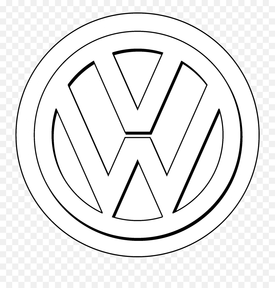 Volkswagen Logo Black And White Circle - Clip Art Library Vw Logo Png White Emoji,Psychology Symbol Emoji