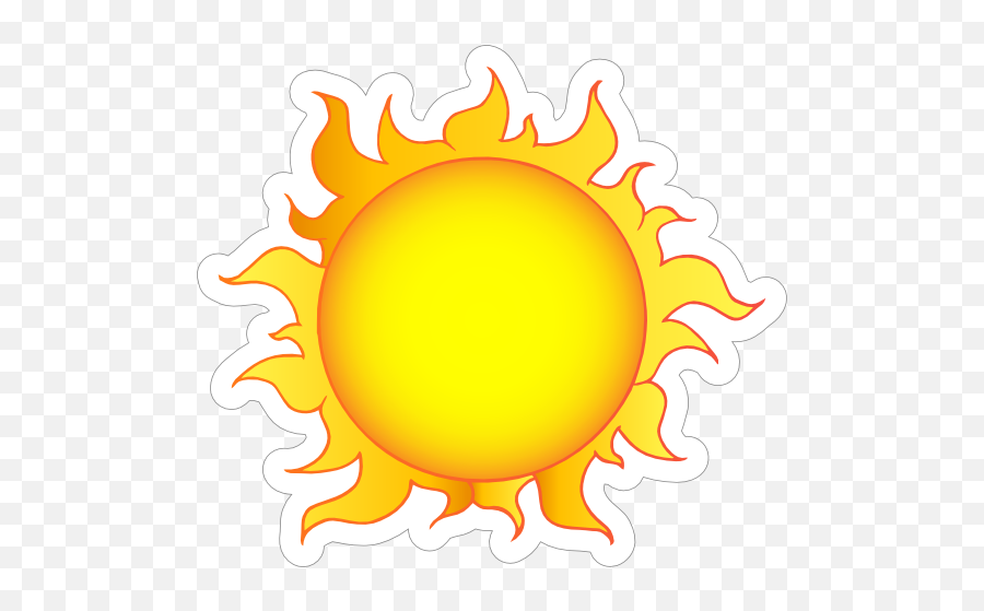 Flaming Sun Sticker - Cartoon Sun Emoji,Flaming Emoji
