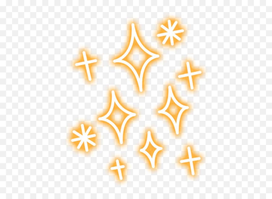 Star Stars Neon Glowing Neonlight Orange - Clip Art Emoji,Glowing Star Emoji