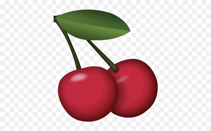 Cherry Emoji - Cherry Emoji Png,Chicken Leg Emoji