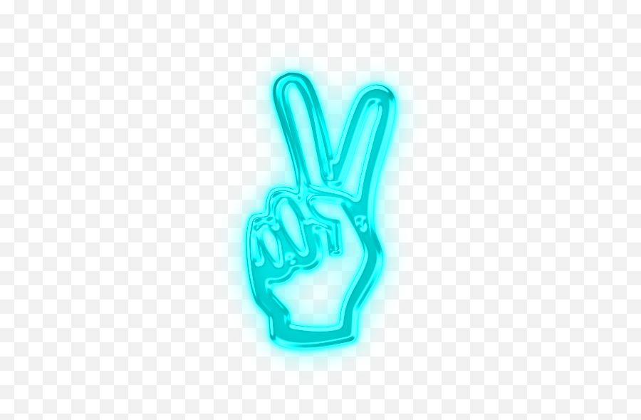 Largest Collection Of Free - Toedit Peace Stickers Teal Hand Peace Sign Png Emoji,V Sign Emoji