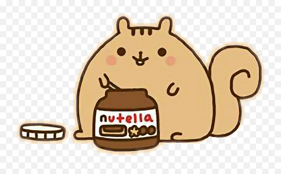 Cute Sticker - Pusheen Eating Nutella Clipart Full Size Nutella Gif Emoji,Nutella Emoji
