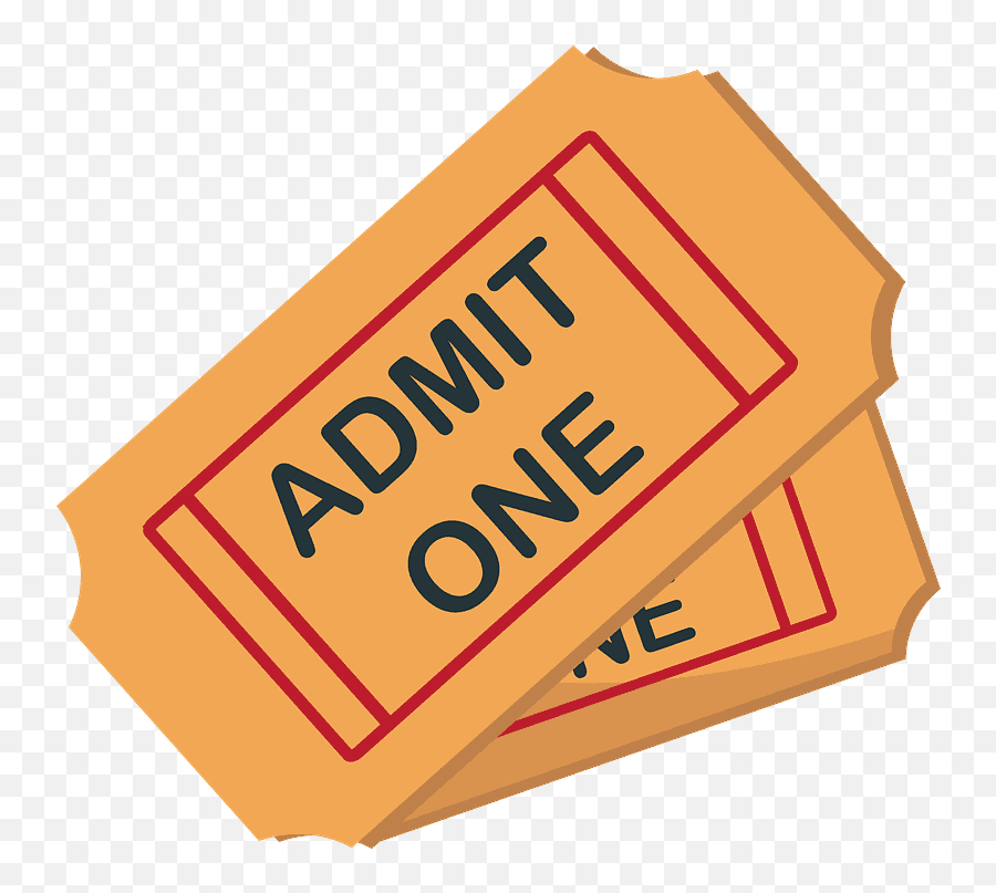 Admission Tickets Emoji Clipart - Emoji Tickets,Tickets Emoji
