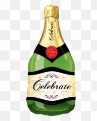 Champagne Bottle Giant 34 Balloon - Wine Bottle Balloon Emoji,Champagne Bottle Emoji