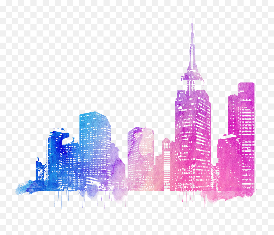 City Cityscape Skyline Horizon Line - Colorful City Skyline Drawing Emoji,Cityscape Emoji