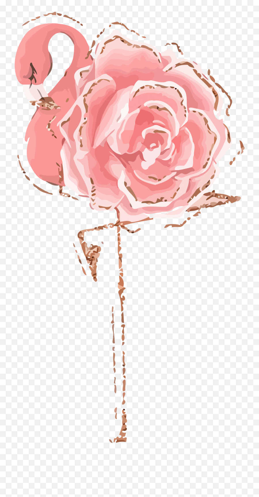 Flamingo Rose Clipart Png - Portable Network Graphics Emoji,Roses Emoticon