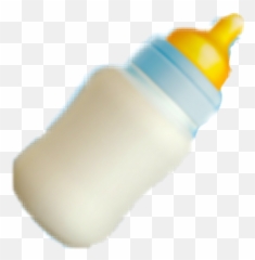 Sticker Emoji Iphone Iphone Baby Bottle Milk Cute White - Ice Cream,Milk Emoji