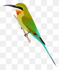 Blue - Bee Eater Bird Diagram Emoji