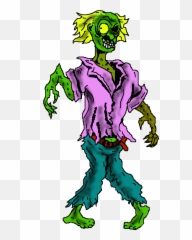 Zombie Halloween Clip Art Image - Transparent Background Zombies En Png Emoji