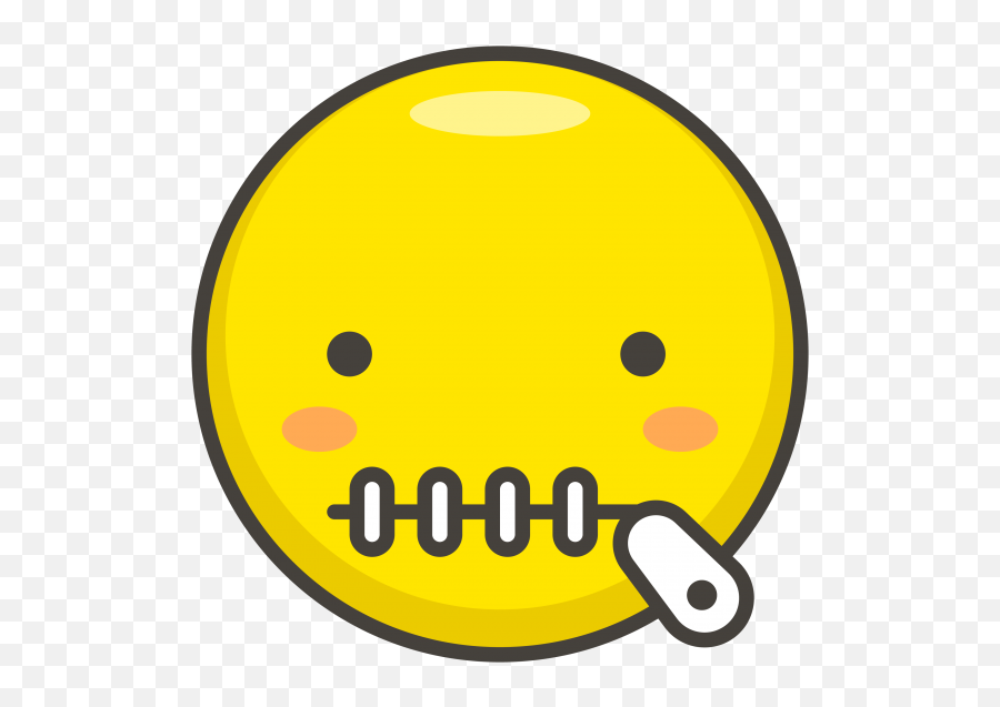 Zipper Mouth Face Emoji Clipart - Circle,Sinister Emoji