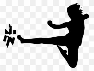 Karate Kick Clipart - Flying Emoji