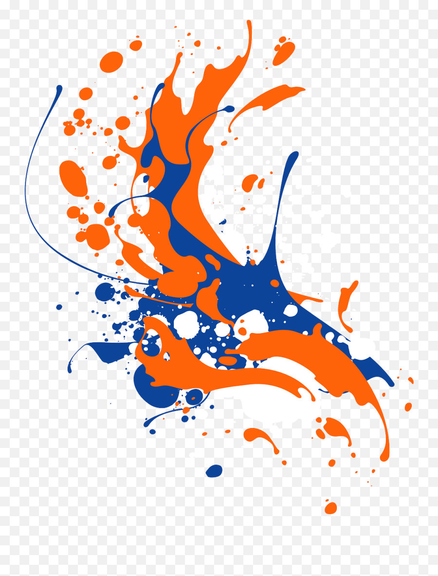Ink Paint Splash Splatter Orange - Vector Water Splash Png Emoji,Emoji Canvas Painting