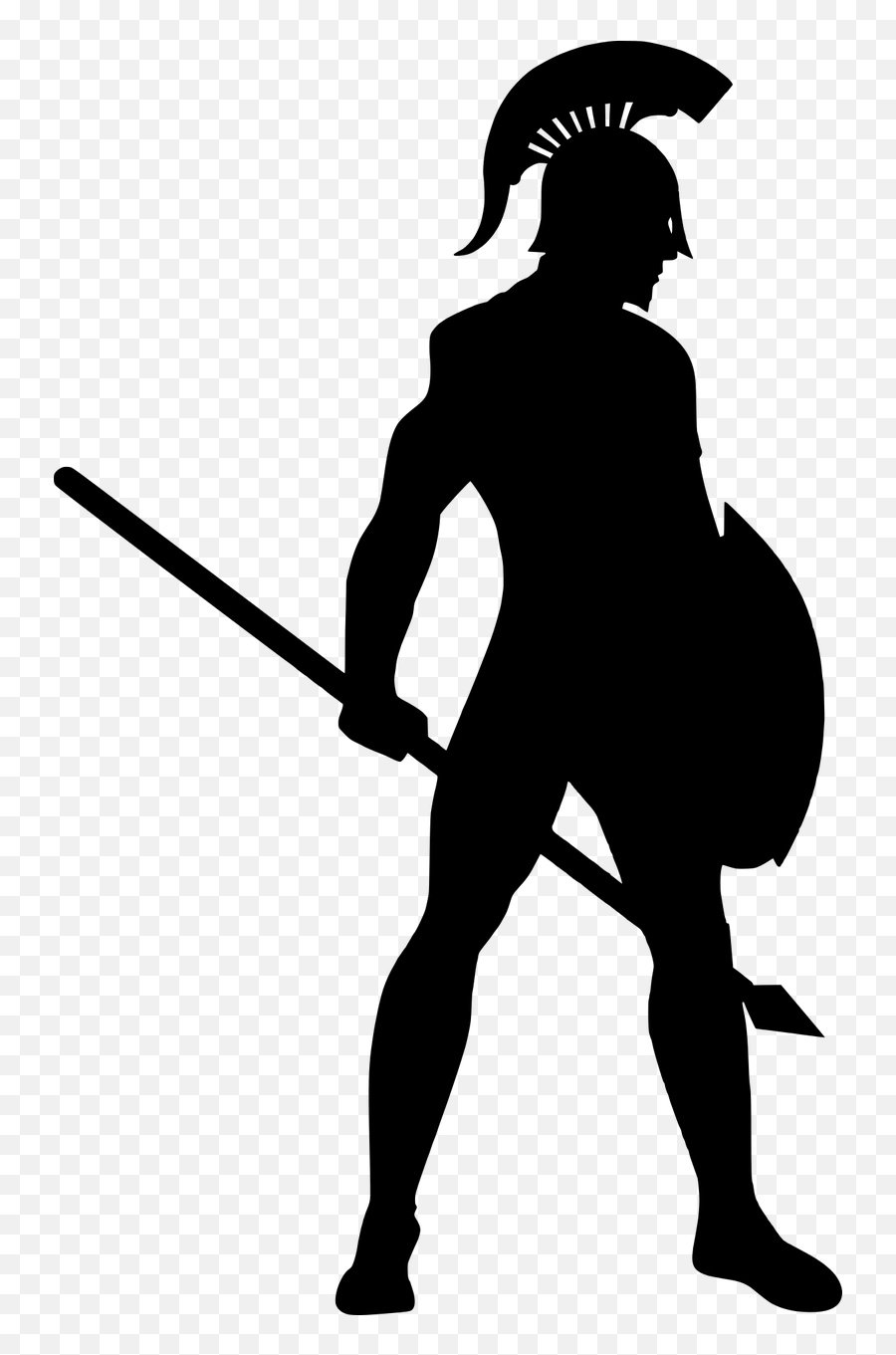 Silhouette Spartan Army Roman Soldier - Roman Soldier Silhouette Emoji,Heroes Of The Storm Emoji