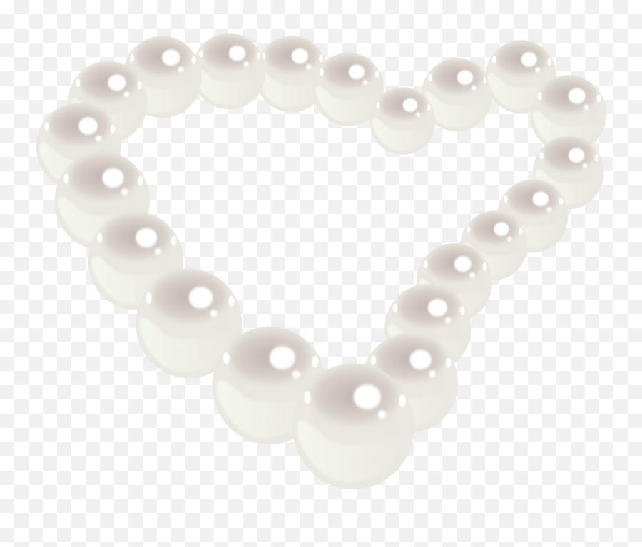 Pearl Necklace Heart Jewel Jewelery - Pearl Clip Art Emoji,Make A Heart With Emojis
