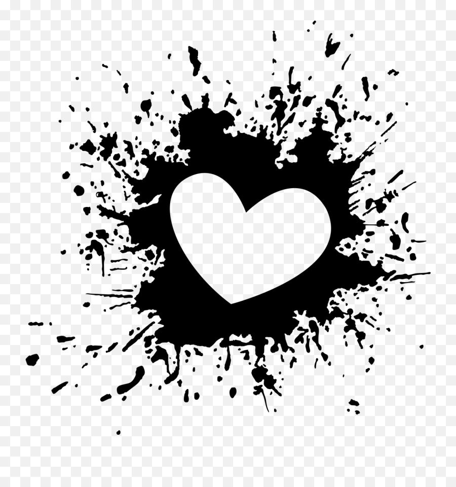 The Blob Ink Heart Free Vector Graphics Free Pictures - Ink Splatter Png Heart Emoji,Wine Emoji