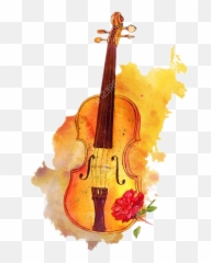 Violin - Old Paper Watercolour Emoji,Violin Emoji