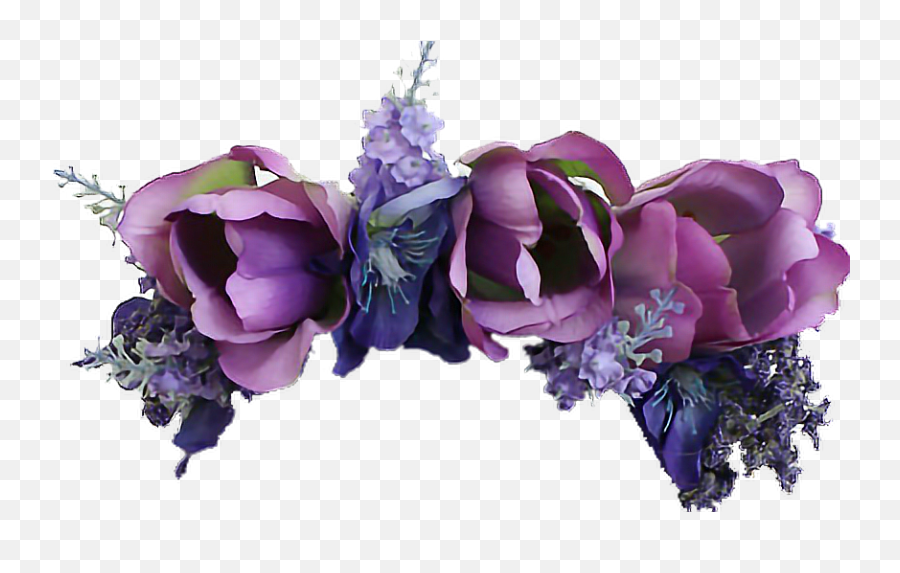 Flower Flowers Crown Flowerscrown Purple Grunge Tumblr - Purple Flower Crown Png Emoji,Purple Flower Emoji