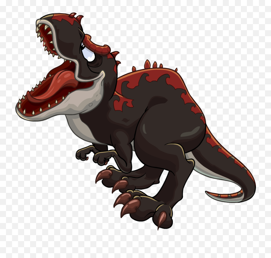 Tyrannosaurus Rex Clipart Dinosaur Claw - Club Penguin T Rex Black And Red Dinosaur Emoji,Trex Emoji