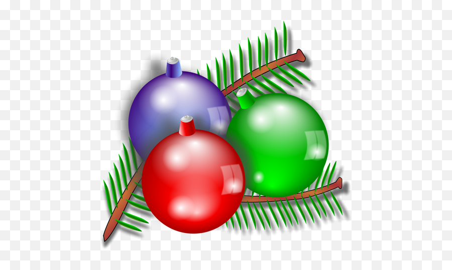 Three Christmas Ornaments Vector Image - Free Christmas Ornaments Clipart Emoji,Emoji Christmas Ornaments